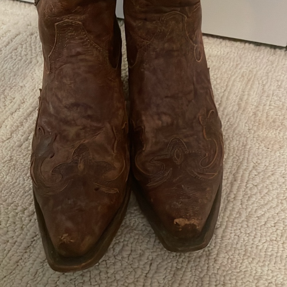 Corral Vintage Brown/Brown Tall Eagle Overlay R2295 - Picture 2 of 5